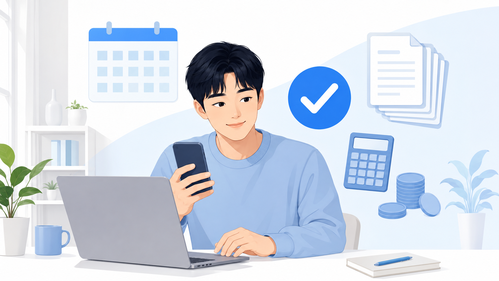 2026 근로·자녀장려금 기한 후 신청 방법을 스마트폰으로 확인하는 모습