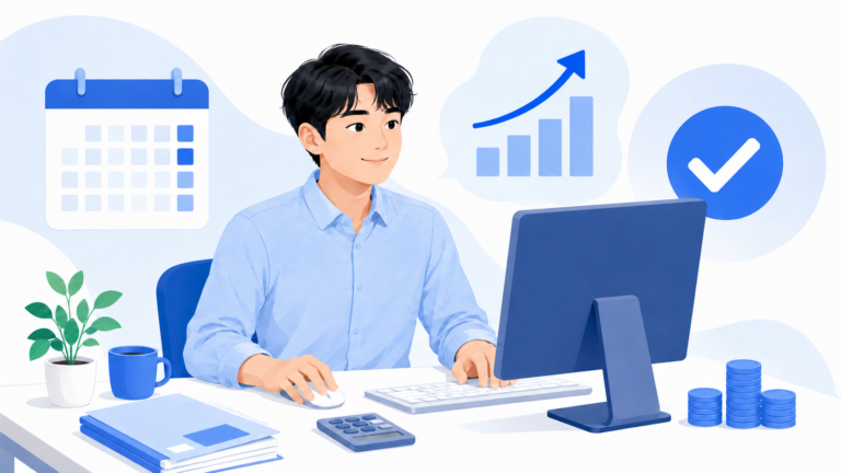 2026년 실업급여 예상 금액과 지급일수를 계산하는 모습