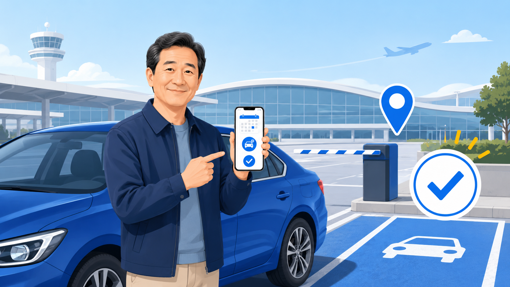 인천공항 예약주차장 휴대전화 예약 방법과 주차 위치 안내